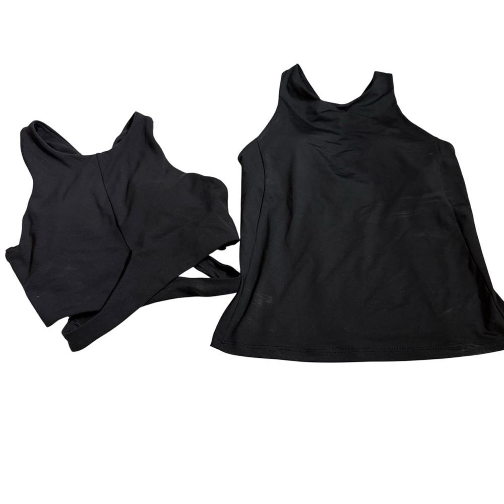 Lot of 2 NWT Athleta Support Bras Black Lightning Support Conscious Cut Out XS